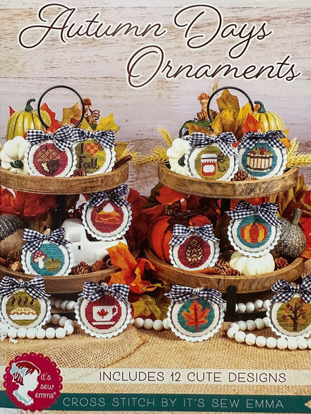 Autumn Days Ornaments Cross Stitch Pattern | It's Sew Emma #ISE-4016